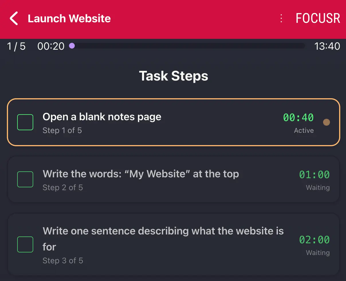 Breaking down tasks